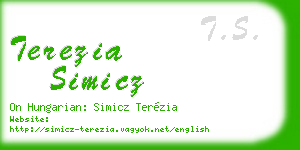 terezia simicz business card