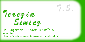 terezia simicz business card